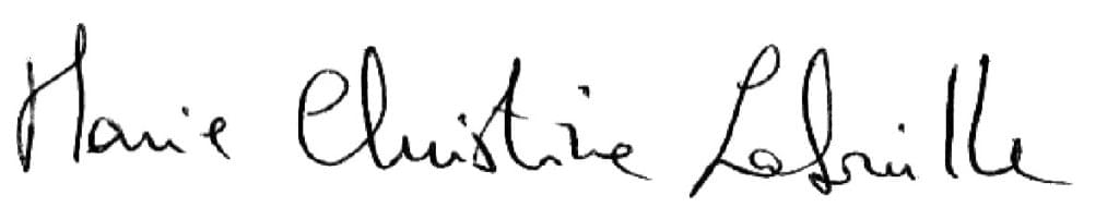 Signature de Marie Christine